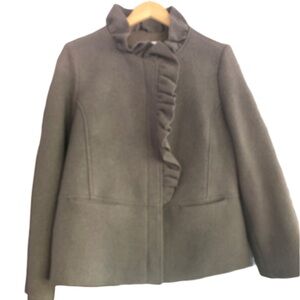 Armani boiled wool ruffle blazer all wool 21” pit to pit 24” length